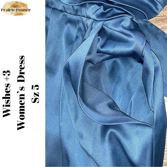 Wishes +3, Dress, Women’s Sz 5, Blue NWOT, PrairieposherCA - Picture 3 of 3